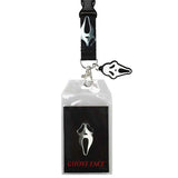 Scream Ghost Face Lanyard With Charm and Card Holder