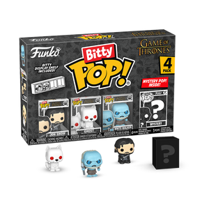 Funko Bitty Pop! Set Game of Thrones Jon Snow, Ghost, & White Walker with Mystery Pop!