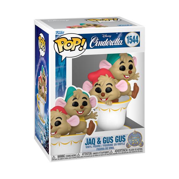 Funko Pop! Disney Cinderella 75th Anniversary Jaq & Gus Gus Figure #1544!