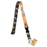 Naruto Hidden Leaf Village Lanyard Keychain ID Holder With Charm