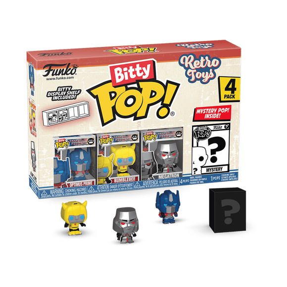 Funko Bitty Pop! Set Retro Toys Transformers Optimus Prime, Bumblebee & Megatron with Mystery Pop!