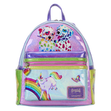 Loungefly Lisa Frank Holographic Glitter Color Block Backpack