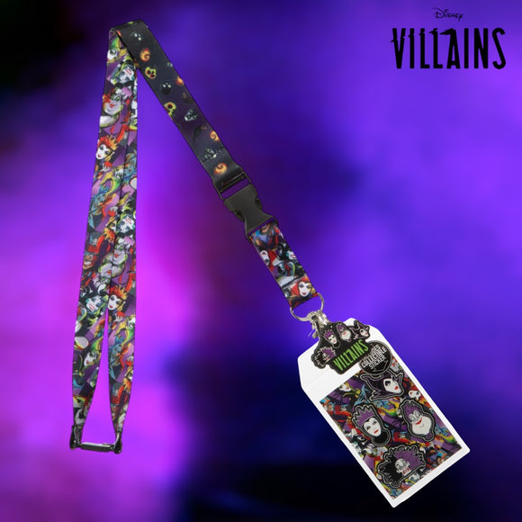 Disney Villains Lanyard - Maleficent, Ursula, Cruella & Evil Queen