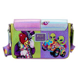 Loungefly Lisa Frank Holographic Glitter Color Block Crossbody Bag