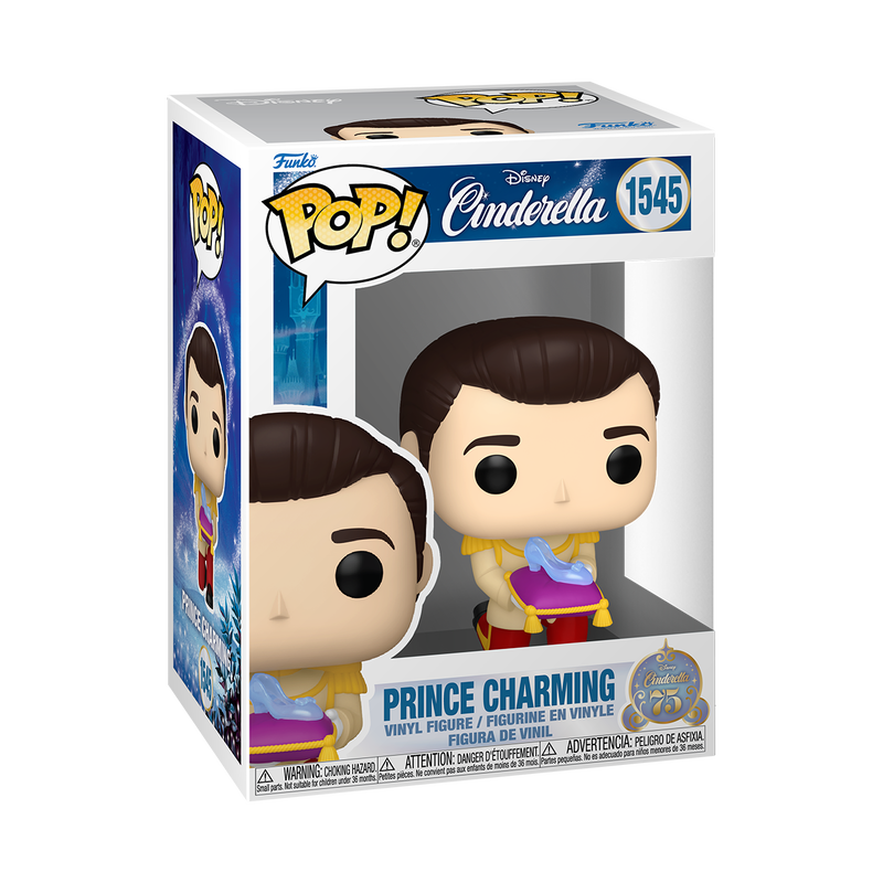 Funko Pop! Disney Cinderella 75th Anniversary Prince Charming Figure #1545!