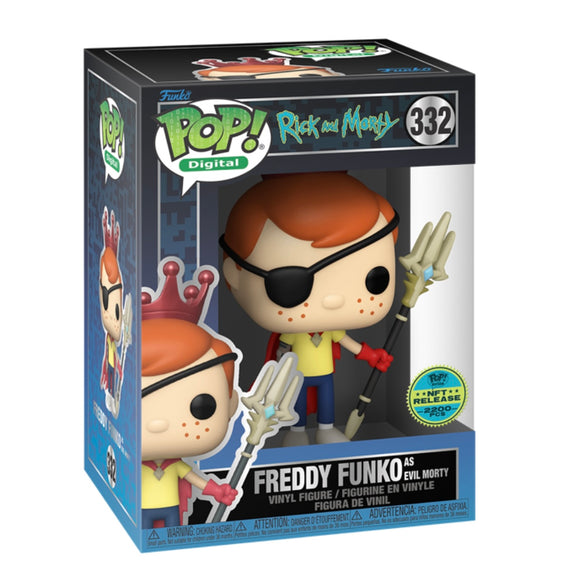 Funko POP! Rick & Morty Freddy Funko as Evil Morty NFT Release LE 2200 #332!