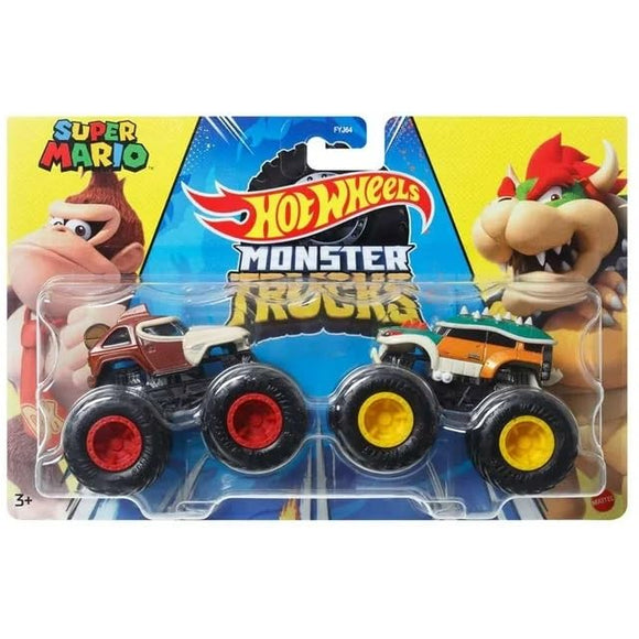 Hot Wheels Monster Trucks Character Cars Donkey Kong vs Bowser