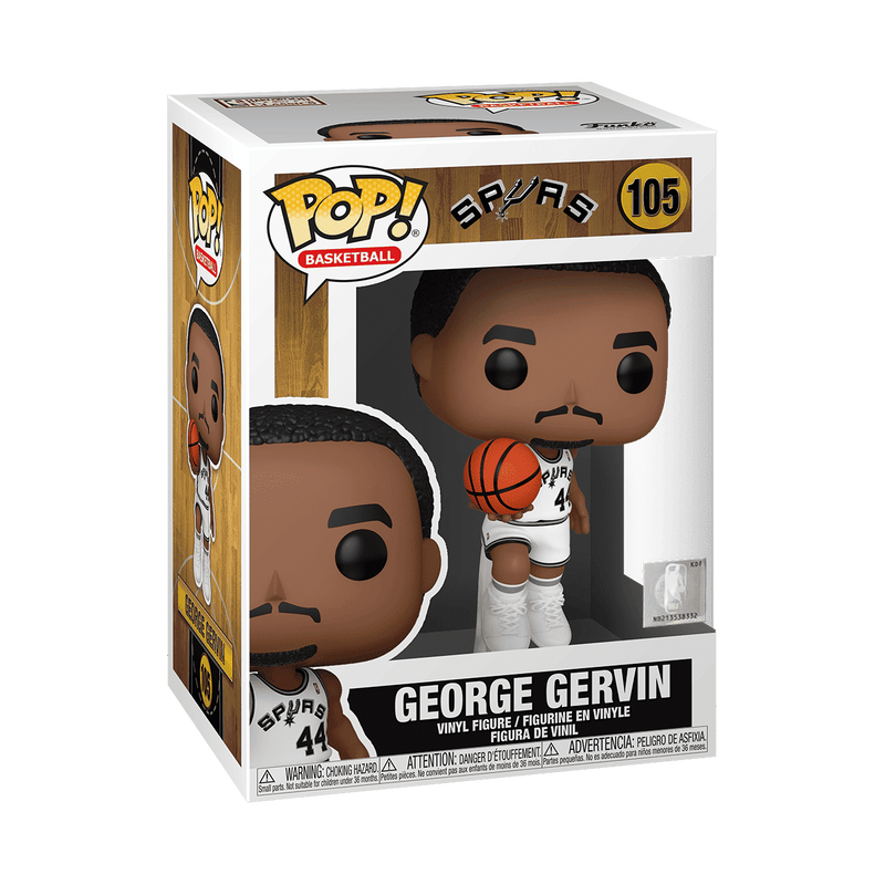 Funko POP! NBA Basketball Legends The Iceman George Gervin Hardwood Classics San Antonio Spurs Figure #105!