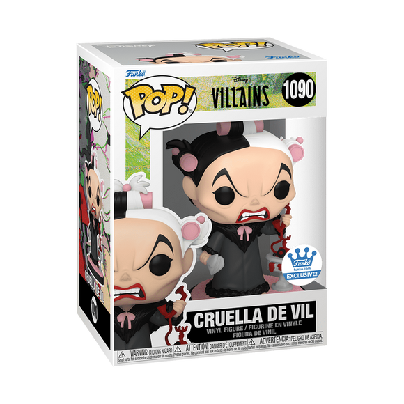 Funko Pop! Disney Villains 101 Dalmatians Cruella De Vil with Phone Exclusive #1090!