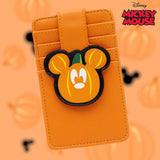 Disney Mickey Pumpkin Face Halloween Wallet ID Card Holder