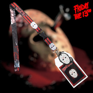 Friday the 13th Jason Lanyard With Charm Card Holder and Sticker