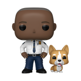 Funko Pop! Brooklyn Nine Nine Captain Ray Holt with Cheddar Figure #1626!