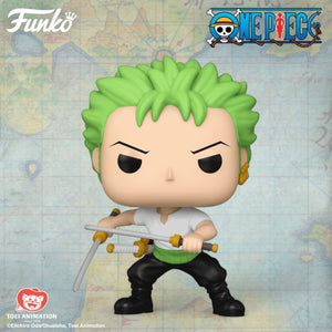 Funko POP! Anime One Piece Roronoa Zoro 2 Swords Figure #1775!