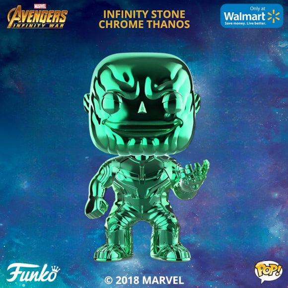 Funko POP! Marvel Avengers Infinity War Thanos Green Chrome Exclusive Figure #289