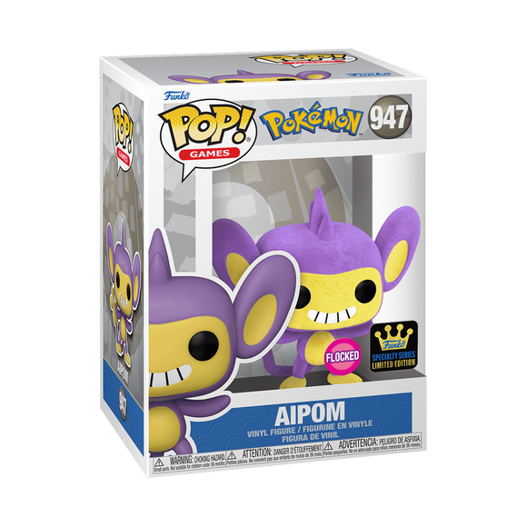 Funko POP! Pokemon Flocked Aipom Specialty Series Exclusive #947!