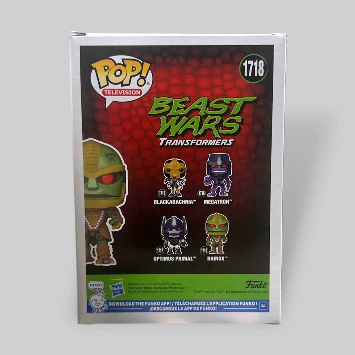 Funko Pop! Transformers Beast Wars Rhinox Figure #1718!
