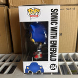 Funko Pop! Games Classic Sonic The Hedgehog With Emerald Figure #284!