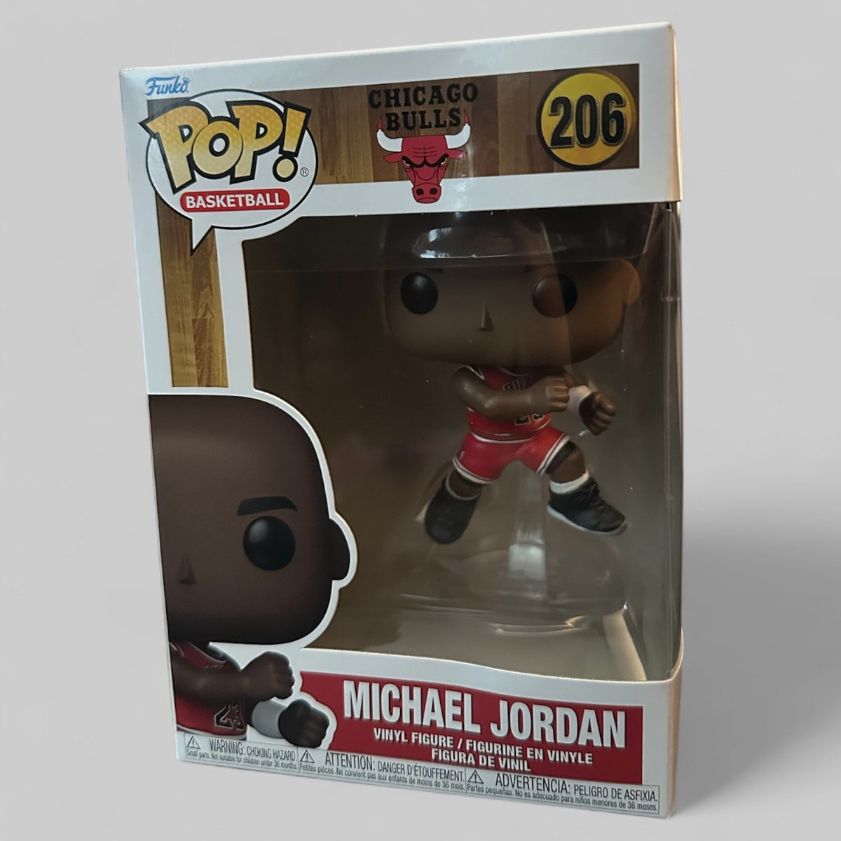 Funko POP! NBA Legends Michael Jordan 1989 Playoffs Chicago Bulls Figure #206!