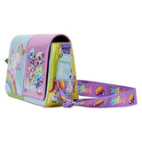 Loungefly Lisa Frank Holographic Glitter Color Block Crossbody Bag