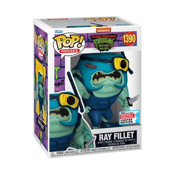Funko POP! TMNT Mutant Mayhem Ray Filet Fall Exclusive Figure #1390!
