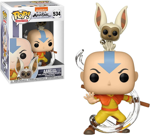 Funko POP! Avatar The Last Airbender Aang With Momo Figure #534!