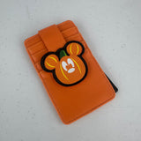 Disney Mickey Pumpkin Face Halloween Wallet ID Card Holder