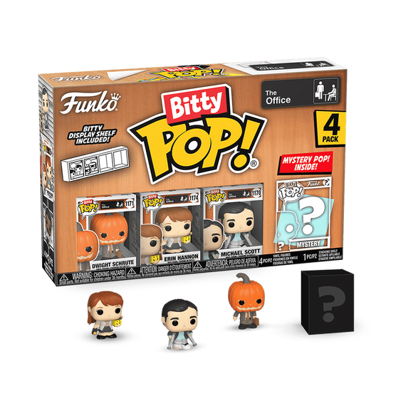 Funko Bitty Pop! The Office Pumpkin Dwight, Erin Hannon, Michael Scott with Mystery Pop!