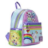 Loungefly Lisa Frank Holographic Glitter Color Block Backpack