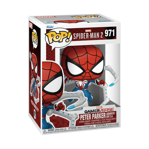 Funko POP! Marvel Spider-Man 2 Peter Parker Advanced Suit 2.0 #971