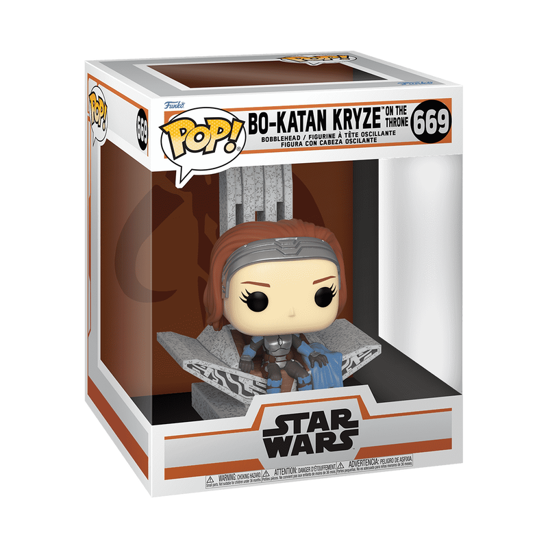 Funko Pop! Deluxe Star Wars Mandalorian Bo-Katan Kryze on the Throne #669!