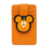 Disney Mickey Pumpkin Face Halloween Wallet ID Card Holder