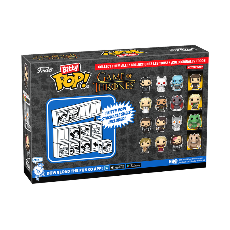 Funko Bitty Pop! Set Game of Thrones Jon Snow, Ghost, & White Walker with Mystery Pop!