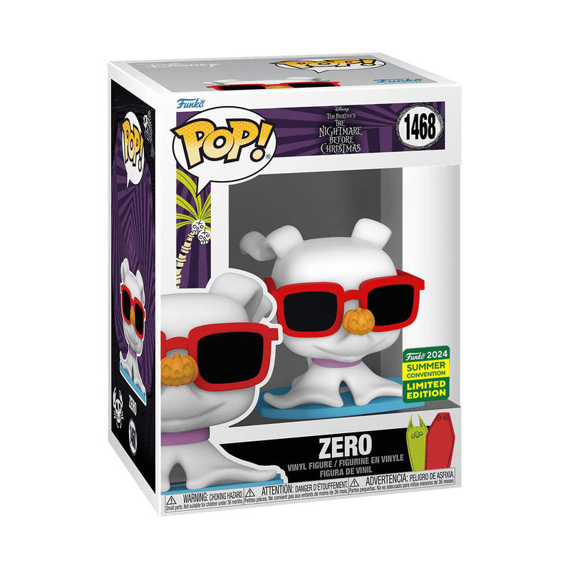 Funko Pop! Disney Nightmare Before Christmas Zero Summer 2024 Convention Limited Edition #1468!