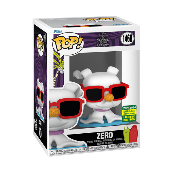 Funko Pop! Disney Nightmare Before Christmas Zero Summer 2024 Convention Limited Edition #1468!