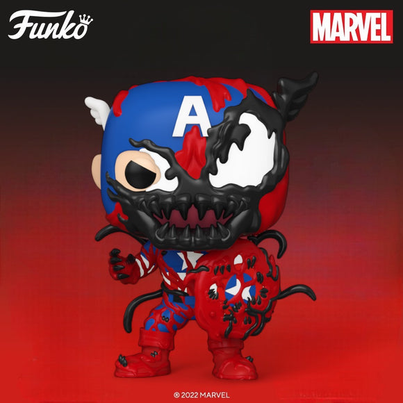 Funko POP! Marvel Absolute Carnage - Carnage Captain America Figure #1436!