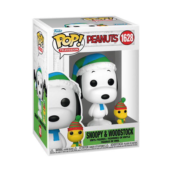 Funko POP! Peanuts Snoopy & Woodstock Christmas Holiday Figure #1628!