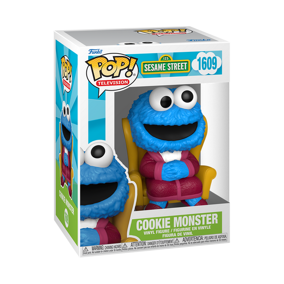 Funko POP! Sesame Street Cookie Monster in Chair Figure #1609!