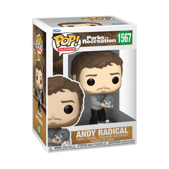 Funko POP! Parks and Recreation Andy Radical with Possum #1567