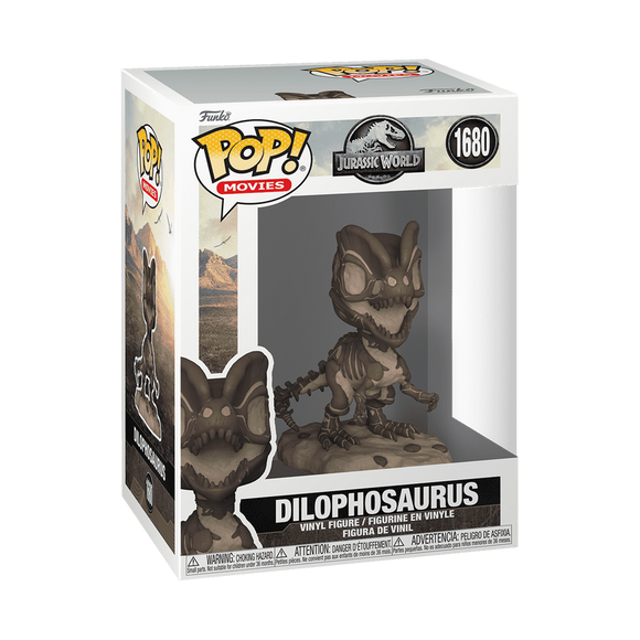 Funko POP! Movies Jurassic World Fossil Dilophosaurus Dinosaur Figure #1680!