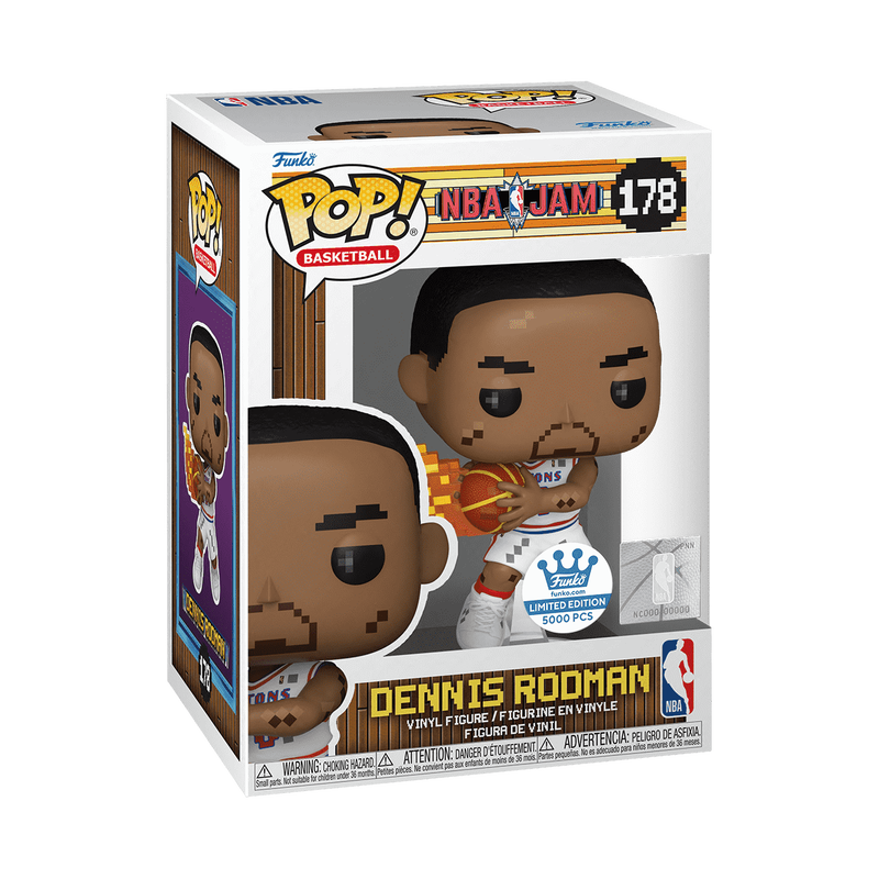 Funko POP! NBA Jam Dennis Rodman Detroit Pistons Exclusive LE5000 #178!