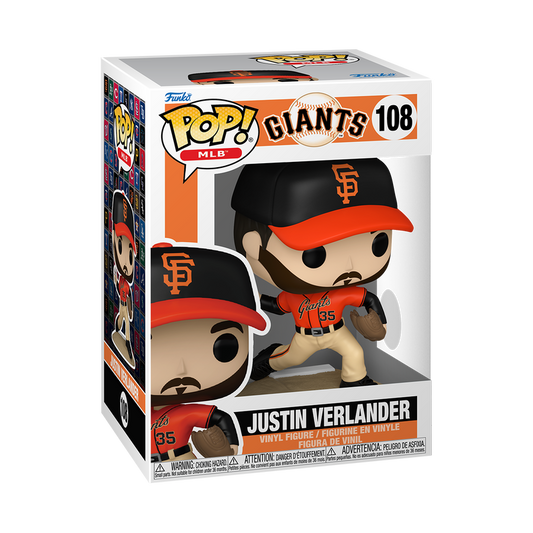 Funko Pop! MLB Justin Verlander San Francisco Giants Baseball Figure #108!