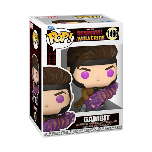 Funko POP! Marvel Deadpool & Wolverine Gambit with Charged Cards #1496