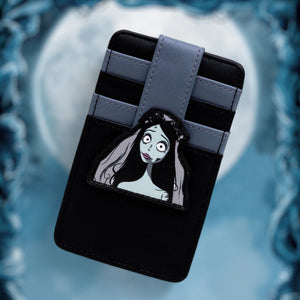 Corpse Bride Emily Pose Horror Vegan Leather Wallet ID Card Holder