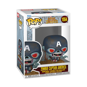 Funko Pop! Marvel Zombies Horror Zombie Captain America Figure #1554!