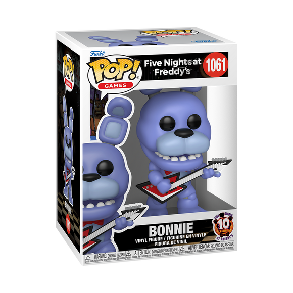 Funko POP! FNAF Five Nights At Freddy’s Bonnie with Guitar 10th Anniversary Figure #1061!