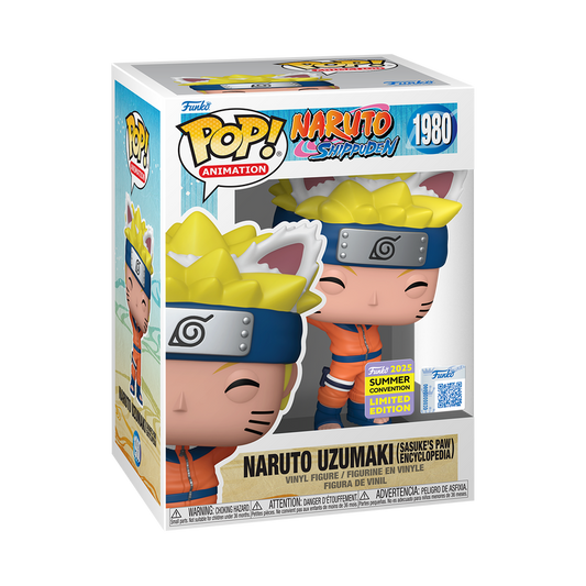 Funko POP! Anime Naruto Uzumaki Sasuke’s Paw Encyclopedia Exclusive Figure #1980!