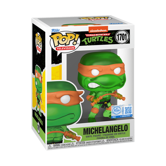 Funko POP! TMNT Teenage Mutant Ninja Turtles Transluscent Michelangelo Exclusive #1701!