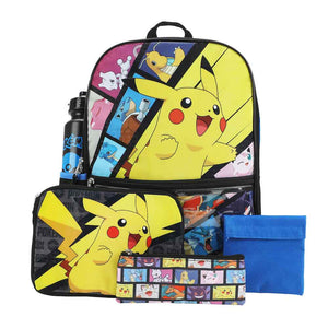 Nintendo Pokemon Pikachu & Characters 5 pc Youth Backpack Set