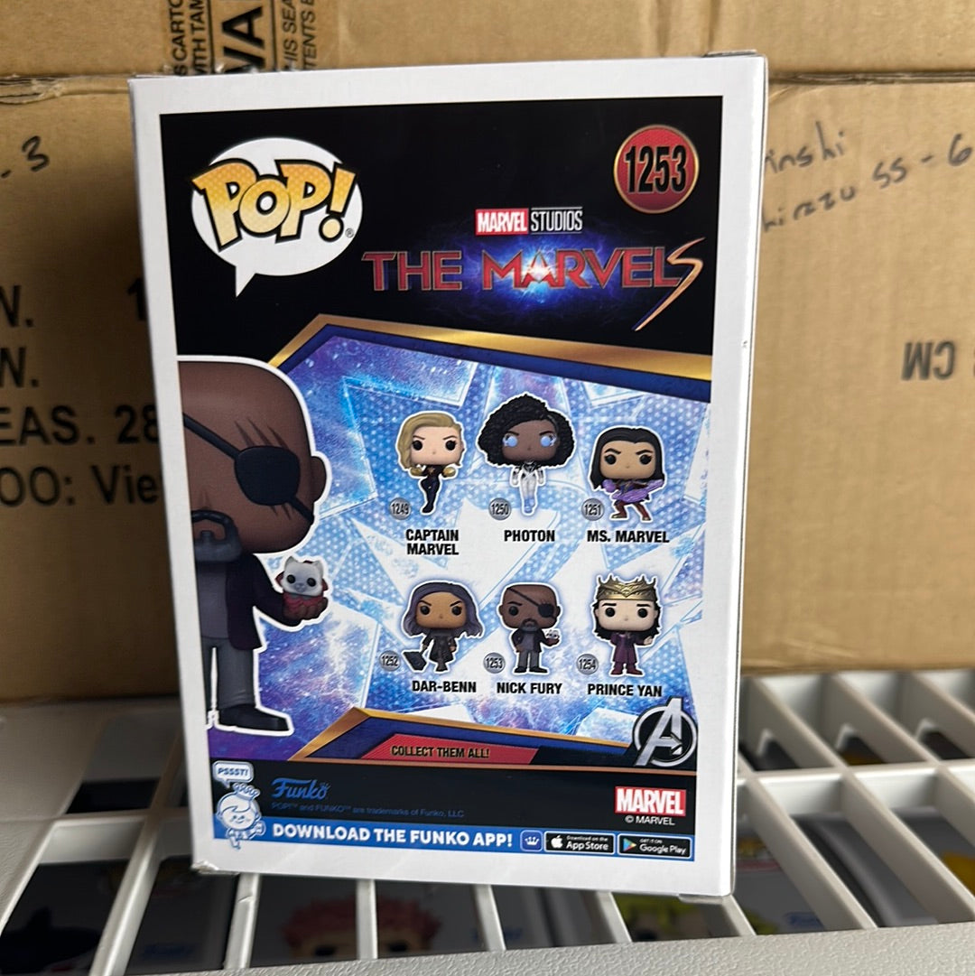 Funko Pop! The Marvels Nick Fury with Goose Figure #1253