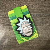 Rick and Morty Rick Face Vegan Leather Wallet ID Card Holder